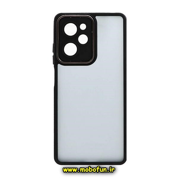 قاب گوشی Poco X5 Pro 5G شیائومی پشت مات متال کیس دور سیلیکونی محافظ لنزدار مشکی کد 173