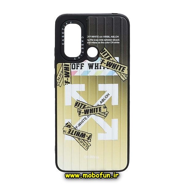 قاب گوشی Redmi 12C - Poco C55 - Redmi 11A شیائومی طرح ضد ضربه کرکره ای OFF-WHITE یانگ کیت CASETIFY کد 144