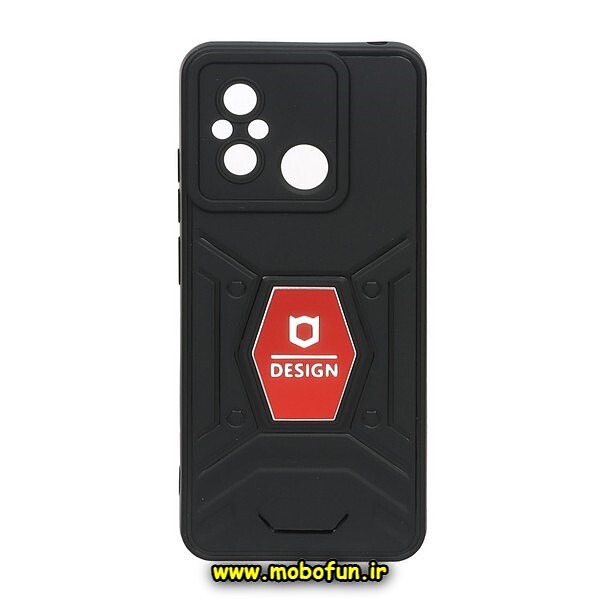 قاب گوشی Redmi 12C - Poco C55 - Redmi 11A شیائومی طرح ضد ضربه بتمن فول ژله ای اورجینال DESIGN محافظ لنز دار مشکی قرمز کد 185