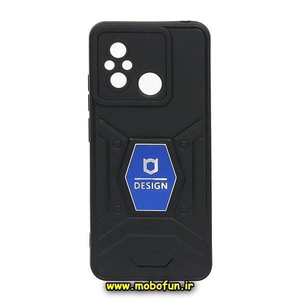 قاب گوشی Redmi 12C - Poco C55 - Redmi 11A شیائومی طرح ضد ضربه بتمن فول ژله ای اورجینال DESIGN محافظ لنز دار مشکی آبی کد 186