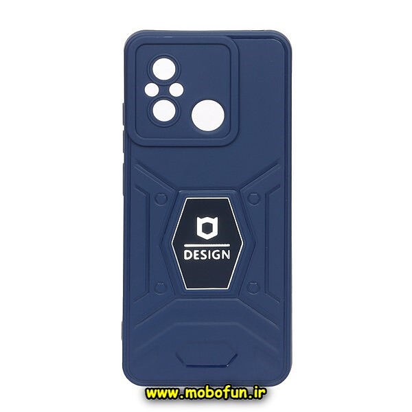 قاب گوشی Redmi 12C - Poco C55 - Redmi 11A شیائومی طرح ضد ضربه بتمن فول ژله ای اورجینال DESIGN محافظ لنز دار سرمه ای کد 188