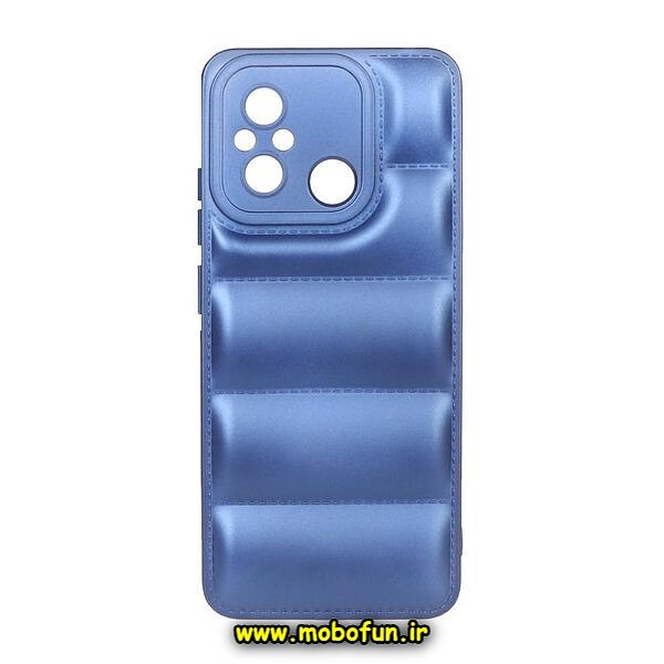 قاب گوشی Redmi 12C - Poco C55 - Redmi 11A شیائومی سیلیکونی ژله ای پافر PC مات زیر بسته محافظ لنز دار سرمه ای کد 196