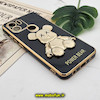 قاب گوشی Redmi A1 Plus - Redmi A2 Plus شیائومی طرح ژله ای مای کیس خرس طلایی تدی برجسته POWER BEAR محافظ لنز دار پاپ سوکت دار مشکی کد 141