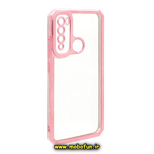 قاب گوشی Redmi Note 8 - Redmi Note 8 2021 شیائومی طرح الکتروپلیتینگ ژله ای شفاف محافظ لنز دار ایربگ دار رزگلد کد 850