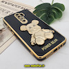 قاب گوشی Redmi Note 8 Pro شیائومی طرح ژله ای مای کیس خرس طلایی تدی برجسته POWER BEAR محافظ لنز دار پاپ سوکت دار مشکی کد 748