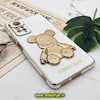 قاب گوشی Redmi Note 11 Pro 4G Global - Redmi Note 11 Pro 5G Global - Redmi Note 11E Pro 5G - Redmi Note 12 Pro 4G شیائومی طرح ژله ای مای کیس خرس طلایی تدی برجسته POWER BEAR محافظ لنز دار پاپ سوکت دار سفید کد 609
