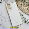 قاب گوشی Redmi Note 11 4G - Redmi Note 11S شیائومی طرح ژله ای مای کیس گلد لاین دور طلایی محافظ لنز دار سفید کد 752