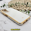 قاب گوشی Redmi Note 11 4G - Redmi Note 11S شیائومی طرح ژله ای مای کیس گلد لاین دور طلایی محافظ لنز دار سفید کد 752