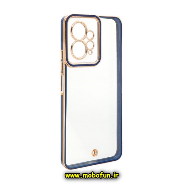 قاب گوشی Redmi Note 12 4G شیائومی طرح الکتروپلیتینگ ژله ای شفاف اورجینال یونیک کیس Unique Case محافظ لنز دار سرمه ای کد 144
