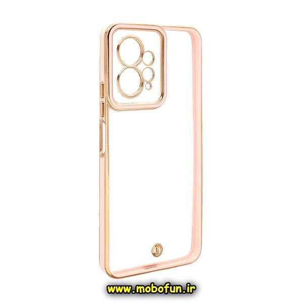 قاب گوشی Redmi Note 12 4G شیائومی طرح الکتروپلیتینگ ژله ای شفاف اورجینال یونیک کیس Unique Case محافظ لنز دار گلبهی کد 147