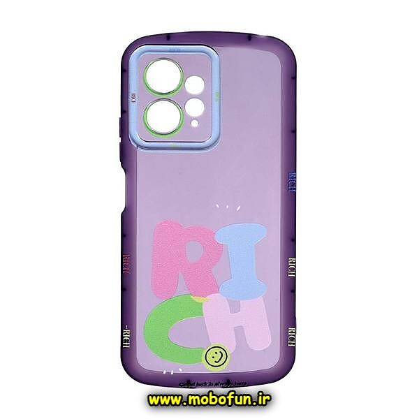 قاب گوشی Redmi Note 12 4G شیائومی طرح ژله ای شفاف بالشتی RICH محافظ لنز دار کد 172