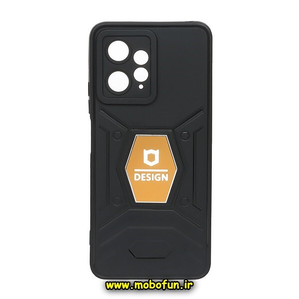 قاب گوشی Redmi Note 12 4G شیائومی طرح ضد ضربه بتمن فول ژله ای اورجینال DESIGN محافظ لنز دار مشکی نارنجی کد 180