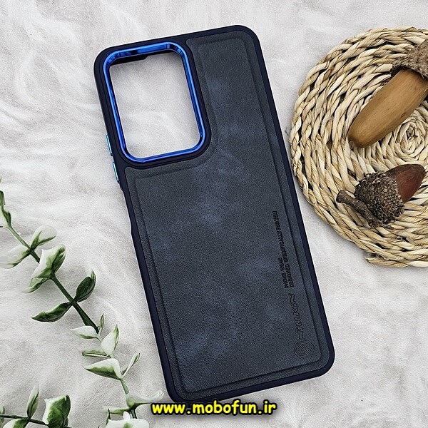 قاب گوشی Redmi Note 12 4G شیائومی طرح چرمی کلاسیک HARD متال کیس نیلکین NILLKIN سرمه ای کد 196