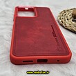قاب گوشی Redmi Note 12 4G شیائومی طرح چرمی کلاسیک HARD متال کیس نیلکین NILLKIN قرمز کد 199
