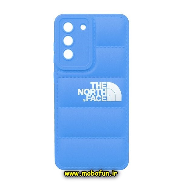 قاب گوشی Galaxy S21 FE سامسونگ سیلیکون ژله ای پافر PC زیر بسته محافظ لنز دار THE NORTH FACE آبی کد 505