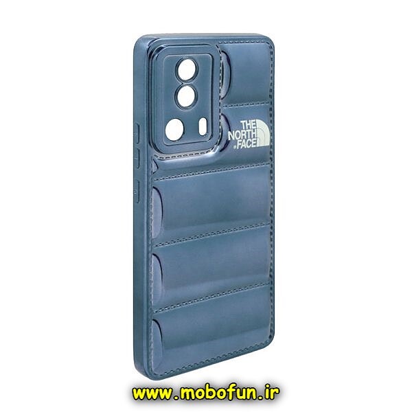 قاب گوشی Xiaomi 13 Lite شیائومی سیلیکونی ژله ای براق THE NORTH FACE پافر PC زیر بسته محافظ لنز دار آبی کد 13