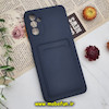 قاب گوشی Galaxy A04S سامسونگ سیلیکونی جا کارتی دار محافظ لنز دار سرمه ای کد 242