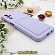 قاب گوشی Galaxy A04S سامسونگ سیلیکونی جا کارتی دار محافظ لنز دار یاسی کد 243