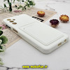 قاب گوشی Galaxy A04S سامسونگ سیلیکونی جا کارتی دار محافظ لنز دار سفید کد 245