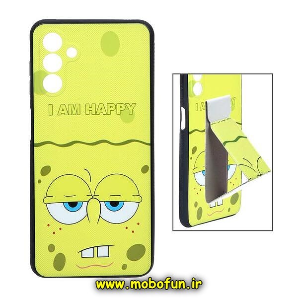 قاب گوشی Galaxy A04S سامسونگ فانتزی سوزنی برجسته باب اسفنجی محافظ لنزدار هولدردار کد 246