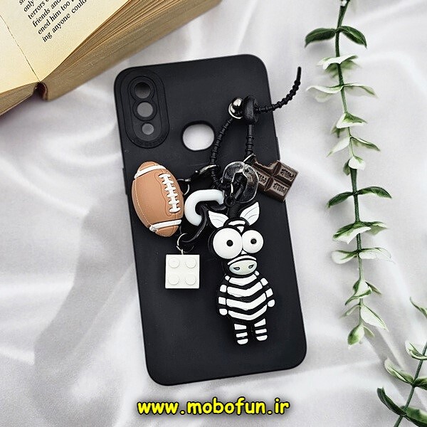 قاب گوشی Galaxy A10S سیلیکونی آویزدار طرح گورخر محافظ لنزدار کد 654