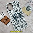 قاب گوشی Galaxy A12 - Galaxy M12 سامسونگ پافر بالشتی سیلیکونی طرح استارباکس STARBUCKS کد 1322