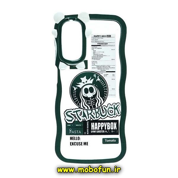 قاب گوشی Galaxy A14 4G - Galaxy A14 5G سامسونگ شفاف فانتزی طرح استارباکس STARBUCKS کد 468