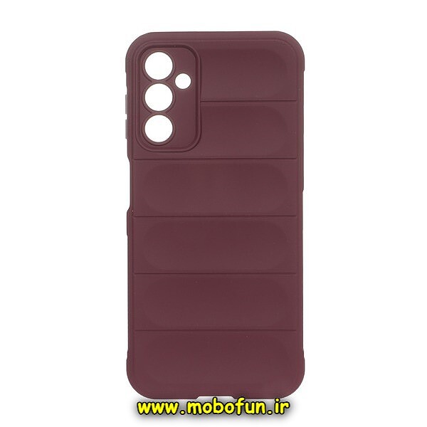 قاب گوشی Galaxy A14 4G - Galaxy A14 5G سامسونگ سیلیکونی پافر PC زیر بسته محافظ لنز دار زرشکی کد 483