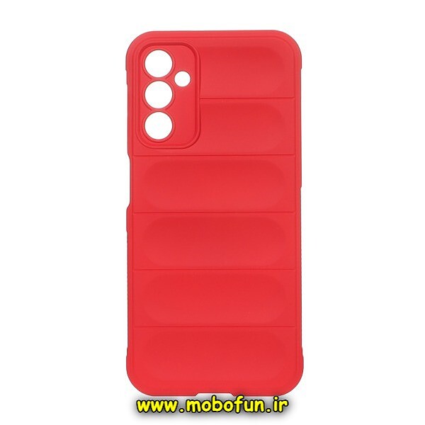 قاب گوشی Galaxy A14 4G - Galaxy A14 5G سامسونگ سیلیکونی پافر PC زیر بسته محافظ لنز دار قرمز کد 486