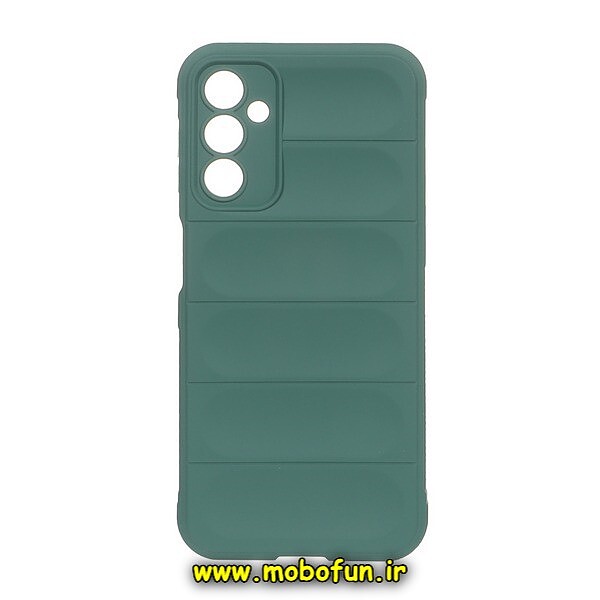 قاب گوشی Galaxy A14 4G - Galaxy A14 5G سامسونگ سیلیکونی پافر PC زیر بسته محافظ لنز دار سبز کد 487