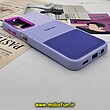 قاب گوشی Galaxy A14 4G - Galaxy A14 5G سامسونگ اورجینال طرح چرمی کلاسیک HARD متال کیس سه خط رنگی کد 509