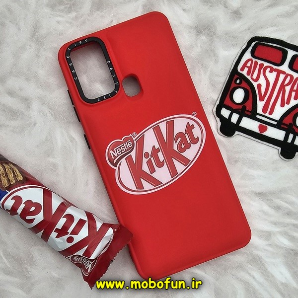 قاب گوشی Galaxy A21S سامسونگ پافر بالشتی سیلیکونی طرح کیت کت KITKAT کد 761