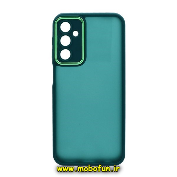 قاب گوشی Galaxy A24 4G سامسونگ پشت مات متال کیس دور سیلیکونی محافظ لنزدار سبز کد 230