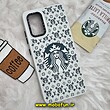 قاب گوشی Galaxy A32 4G سامسونگ پافر بالشتی سیلیکونی طرح استارباکس STARBUCKS کد 982