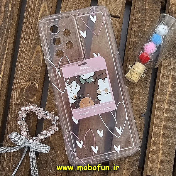 قاب گوشی Galaxy A33 5G سامسونگ طرح دار فانتزی عروسکی ژله ای شفاف محافظ لنز دار کپسولی (لاکچری) کد 532