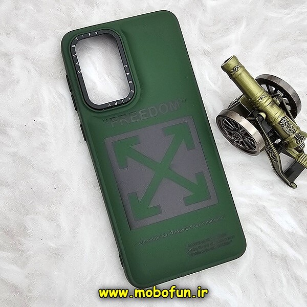 قاب گوشی Galaxy A33 5G سامسونگ پافر بالشتی سیلیکونی طرح OFF-WHITE کد 538