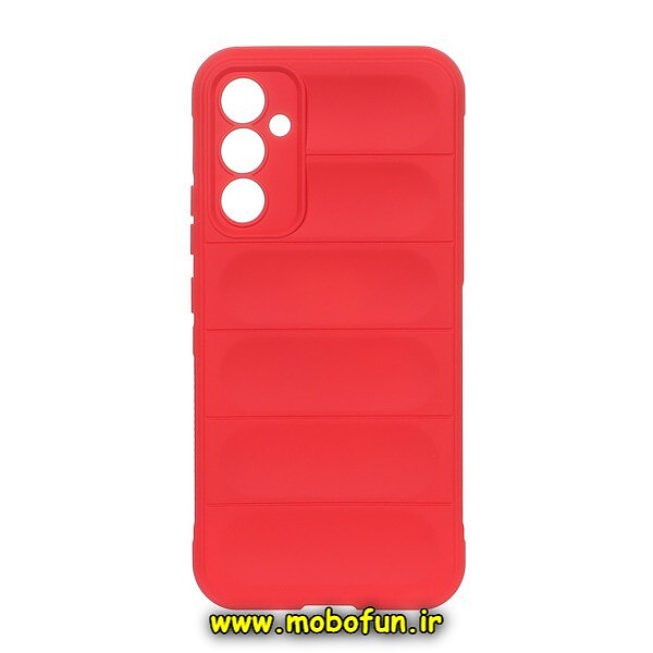 قاب گوشی Galaxy A34 5G سامسونگ سیلیکونی پافر PC زیر بسته محافظ لنز دار قرمز کد 397