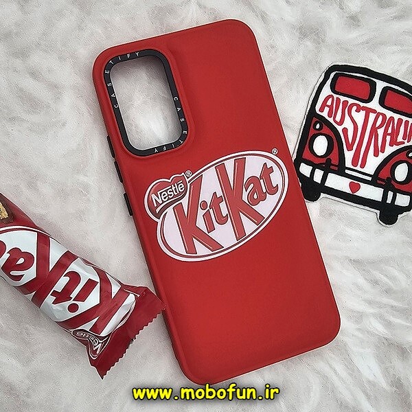 قاب گوشی Galaxy A34 5G سامسونگ پافر بالشتی سیلیکونی طرح کیت کت KITKAT کد 413