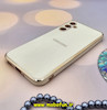 قاب گوشی Galaxy A34 5G سامسونگ طرح ژله ای مای کیس گلد لاین دور طلایی محافظ لنز دار کرم کد 418
