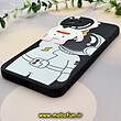قاب گوشی Galaxy A34 5G سامسونگ طرح سیلیکونی ژله ای سه بعدی برجسته عروسکی طرح فضانورد ناسا Nasa محافظ لنزدار مشکی کد 428