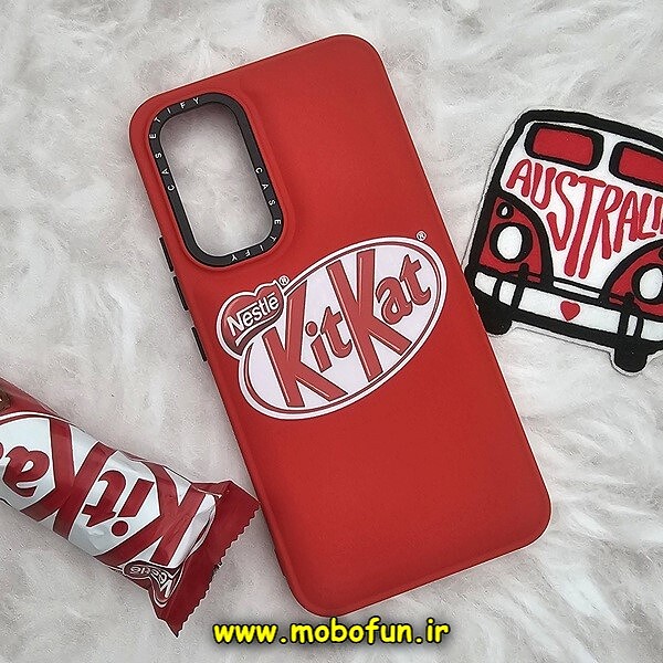 قاب گوشی Galaxy A54 5G سامسونگ پافر بالشتی سیلیکونی طرح کیت کت KITKAT کد 498