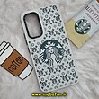 قاب گوشی Galaxy A54 5G سامسونگ پافر بالشتی سیلیکونی طرح استارباکس STARBUCKS کد 500