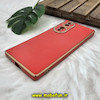 قاب گوشی Honor 70 آنر طرح ژله ای مای کیس گلد لاین دور طلایی محافظ لنز دار قرمز کد 32