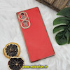 قاب گوشی Honor 70 آنر طرح ژله ای مای کیس گلد لاین دور طلایی محافظ لنز دار قرمز کد 32