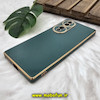 قاب گوشی Honor 70 آنر طرح ژله ای مای کیس گلد لاین دور طلایی محافظ لنز دار سبز تیره کد 35