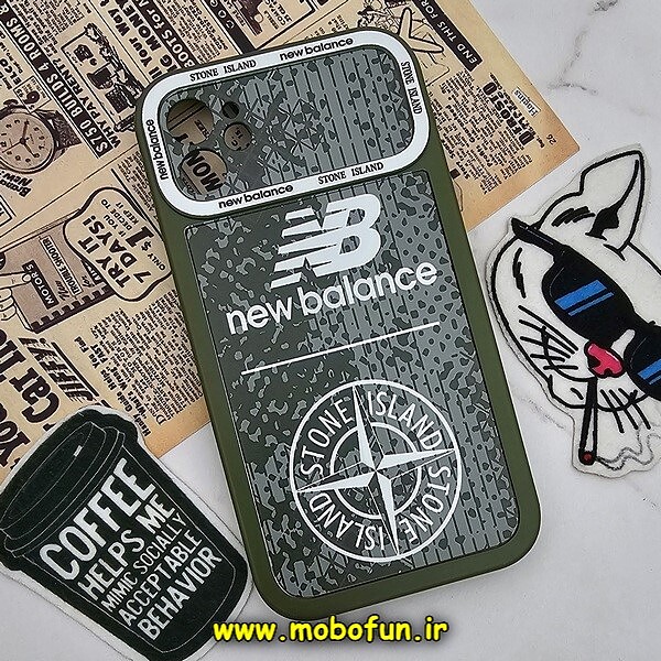 قاب گوشی iPhone 11 آیفون فانتزی دو تکه اورجینال Unique Case طرح نیو بالانس new balance محافظ لنز دار کد 582