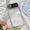 قاب گوشی iPhone 11 Pro Max آیفون طرح طلقی شیشه ای Camera Lens شفاف اورجینال CREATIVE CASE سری Q SERIES رنگ نقره ای سیلور کد 601