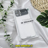 قاب گوشی iPhone 12 Pro Max آیفون طرح طلقی شیشه ای Camera Lens شفاف اورجینال CREATIVE CASE سری Q SERIES رنگ نقره ای کد 686