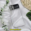 قاب گوشی iPhone 12 Pro Max آیفون طرح طلقی شیشه ای Camera Lens شفاف اورجینال CREATIVE CASE سری Q SERIES رنگ نقره ای کد 686