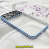 قاب گوشی iPhone 13 Pro آیفون طرح طلقی شیشه ای Camera Lens شفاف اورجینال CREATIVE CASE سری Q SERIES رنگ آبی سیرا کد 403